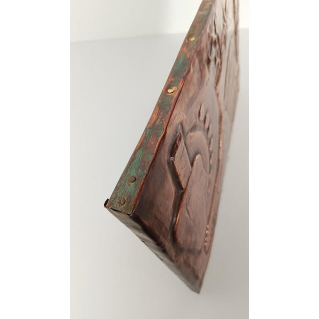Mid-Century Italian Cubist Copper Sculpture Panel, 1950s For Sale - Image 14 of 18