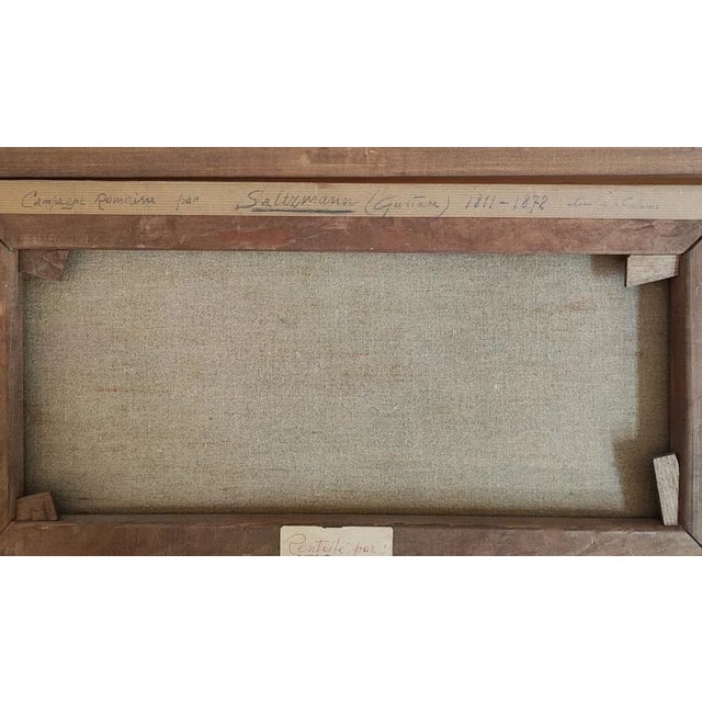 Gustave Saltzmann, Campagne Romaine, Oil on Canvas, Framed For Sale - Image 4 of 10