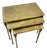 Brass Nesting Tables from Maison Baguès, France, 1950s, Set of 3 For Sale