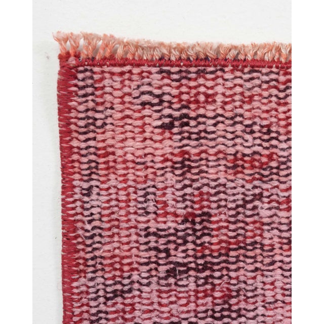 1970s 1970s Vintage Turkish Oushak Handmade Wool Cotton Red Area Rug For Sale - Image 5 of 11