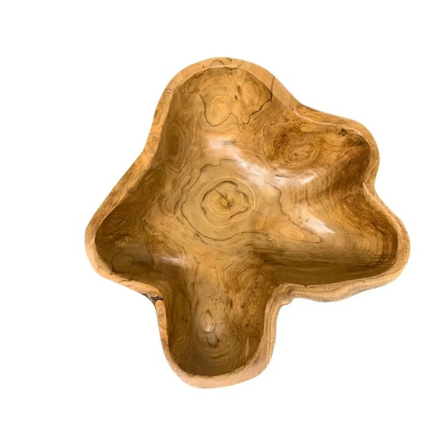 2010s Medium Wooden Bowl For Sale - Image 5 of 5