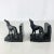 Vintage Pair Cast Metal Borzoi Ronson Black Dog Figure Bookends Art Deco Bronze For Sale - Image 11 of 12