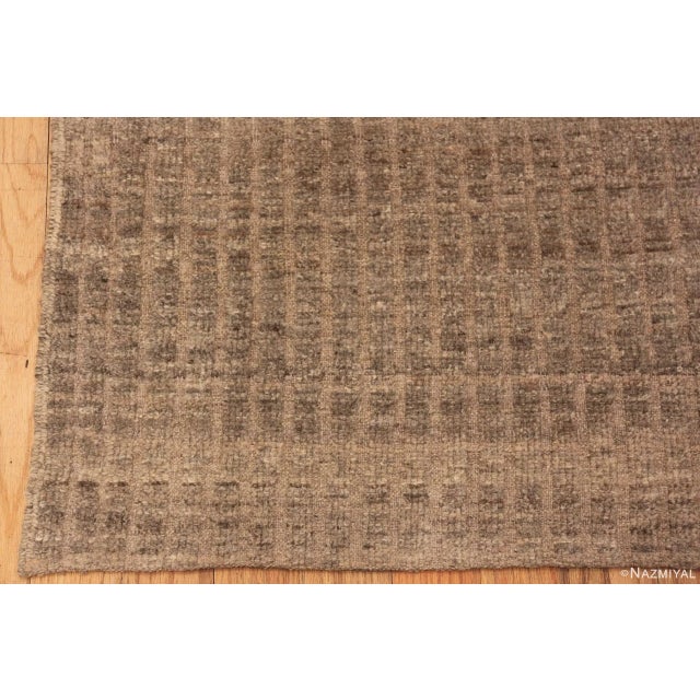 Earthy Tone Modern Moroccan Hallway Runner Rug For Sale - Image 4 of 6