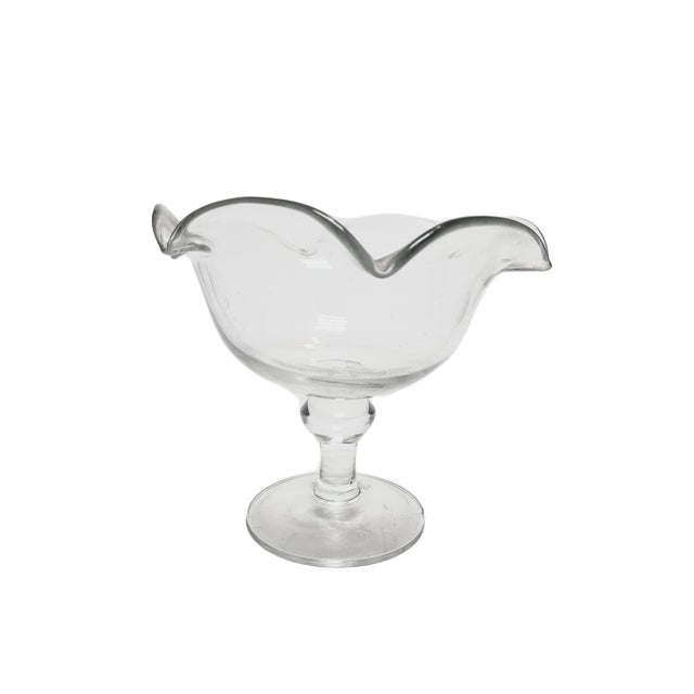 Postmodern Transparent Bowl on Stand, Poland, 1970s, in Very Good conditions. Designed 1970 to 1979