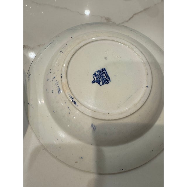 Antique Blue Willow Shallow Bowls - Set of 5 For Sale - Image 9 of 15