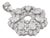 Moissanite Open Center Snowflake Flower Pendant in Solid Silver For Sale