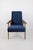 Vintage loft armchair from the 1970s in navy blue velvet. Restored Vintage Loft armchair, manufactured in Poznań furniture...