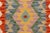 Boho Chic Turkish Kilim Rust Beige Hand-Woven Wool Rug For Sale - Image 4 of 9