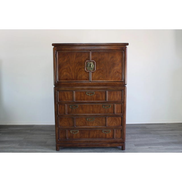 Mid Century Walnut Highboy Chest of Drawers For Sale - Image 9 of 10