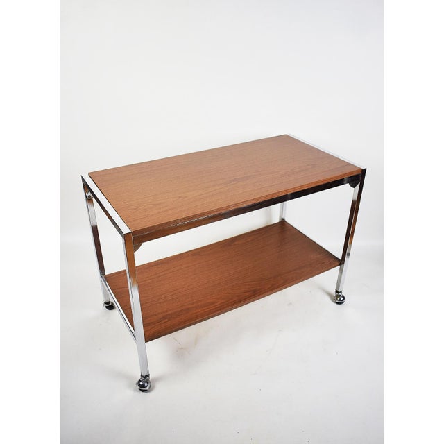 Vintage Mobile Table in Metal, 1970s, in Good conditions. Designed 1970 to 1979