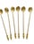 Set of 6 gold plated twisted stem cocktail spoons. Perfect accent for your bar. Sourced in France.