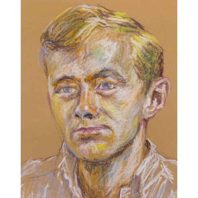 Portrait of a Young Blonde Man* Unknown, c. 1970s Portrait of a Young Blonde Man is a pastel drawing on toned paper, using...