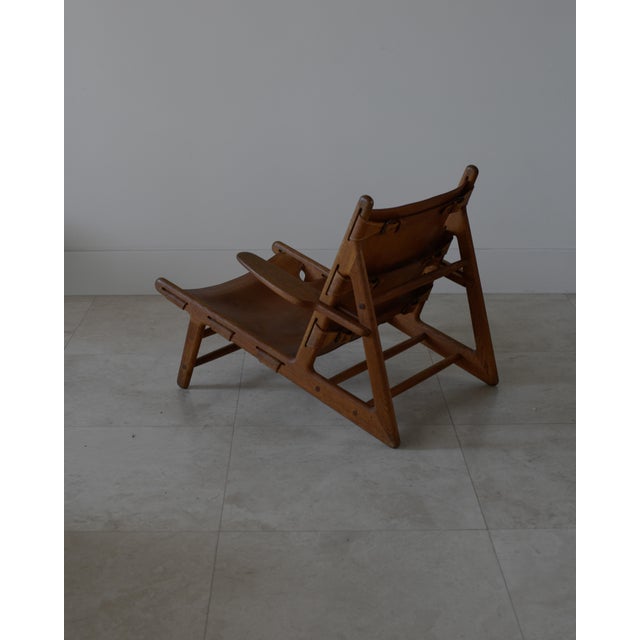 Brown 1950 Attributed to Borge Mogensen Hunting Chair for Frederica, Denmark For Sale - Image 8 of 13
