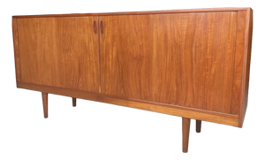 Mid-Century Danish Teak Tambour Sideboard 1960s