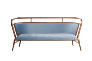 Empire Blue Velvet Sofa by Javier Gomez
