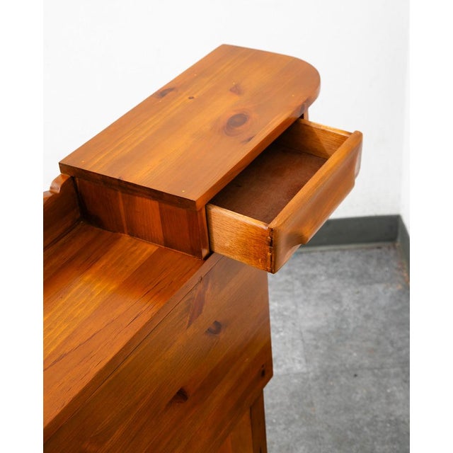 Mid Century Modern Headboard Full Sz Franklin Shockey Pine Nightstand 2 Drawers For Sale In Sacramento - Image 6 of 12