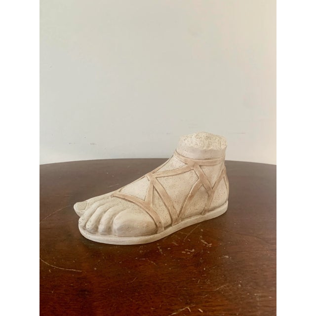 White Grand Tour Style Greek Plaster Foot Sculpture For Sale - Image 8 of 8
