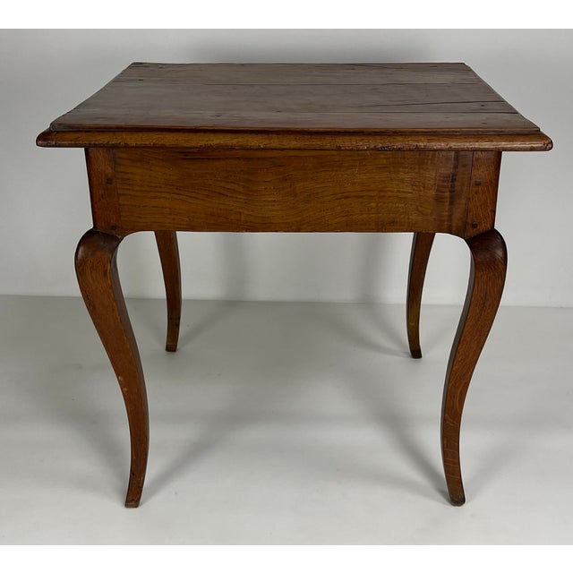 Late 19th Century French Side Table With Double Drawers and Cabriole Legs For Sale - Image 9 of 15