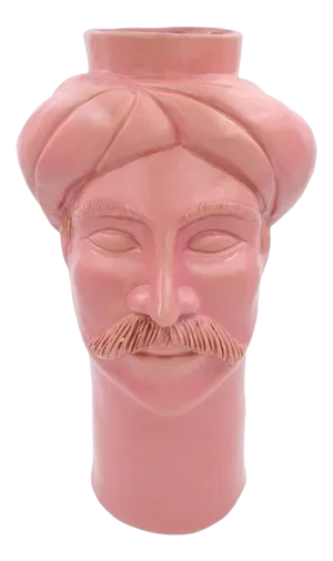 Solimano Big Ceramic Head • Pink Trapani from Crita Ceramiche