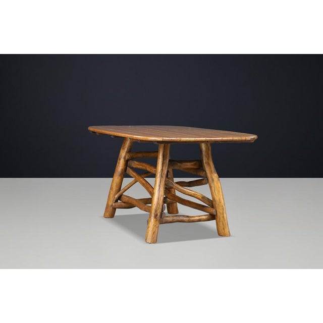 Rustic Sculptural Wooden Dining Table with Organic Branch Base, 1950s For Sale - Image 6 of 12