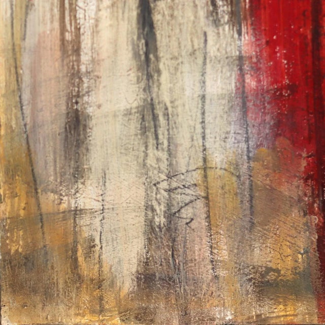 Original Red Figurative Abstract Silver Framed Artwork "6349" by Edith Konrad For Sale - Image 4 of 8