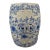 Vintage Blue and White Chinoiserie Ceramic Garden Stool For Sale