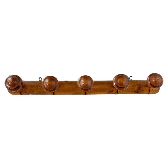 Wooden Coat Rack, France, 1940s For Sale - Image 11 of 11