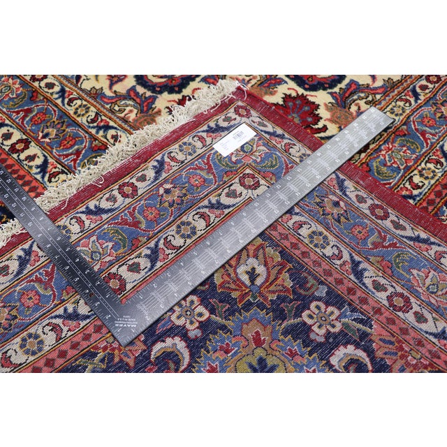 Textile Antique Persian Kashan Rug, 15'00 X 23'00 For Sale - Image 7 of 10