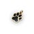 This adorable 14k gold charm features the classic symbol for a dog paw, highlighted by black enamel on both sides. Anyone...