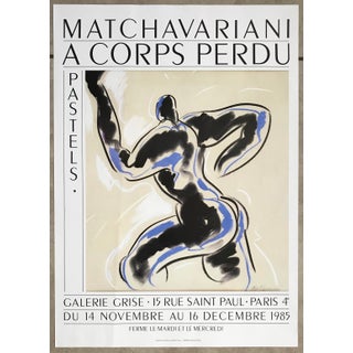 1985 Henri Matchavariani Paris Galerie Grise Exhibition Poster For Sale