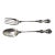 Large Patent 1898 Antique American Sterling Silver Rococo Salad Serving Set For Sale