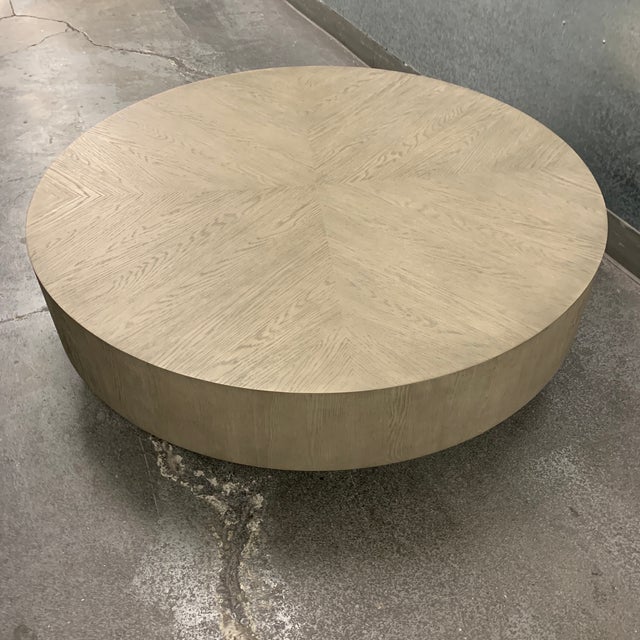 Restoration Hardware Machinto Round Coffee Table Chairish