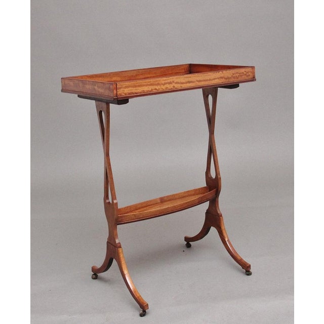 19th Century Sheraton Revival Satinwood Serving Table, 1830s For Sale - Image 14 of 14