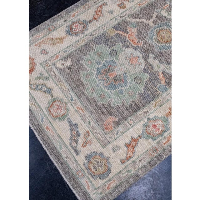 Turkish Turkish Oushak Runner Rug 2'10" x 12'4" For Sale - Image 3 of 8