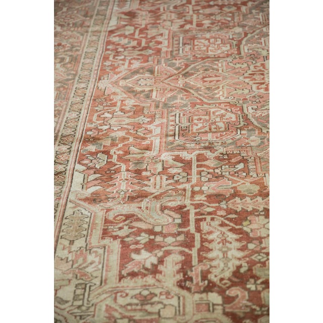 Red Vintage Distressed Heriz Rug - 8'3" X 12'6" For Sale - Image 8 of 15