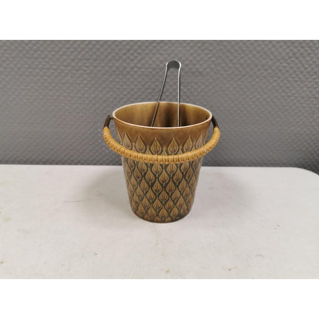 Ceramic Stoneware Ice Bucket with Tongs by Jens H. Quistgaard, 1957, Set of 2 For Sale - Image 13 of 13