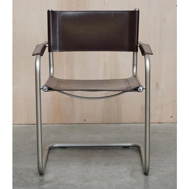 Vintage Leather B34 Armchair by Mart Stam For Sale - Image 3 of 18