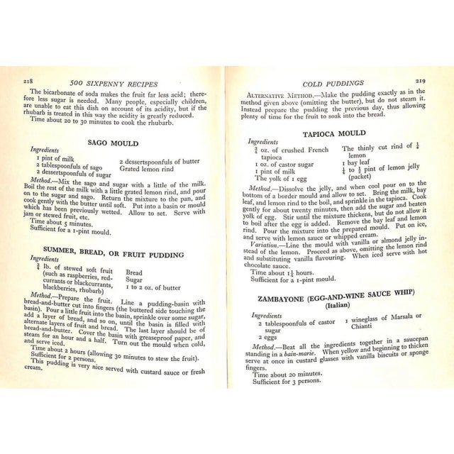 "Five Hundred Sixpenny Recipes How to Cook & Serve Them" 1934 Fletcher, Nora (Inscribed) For Sale - Image 4 of 12