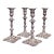 Set of Four Georgian Style English Silver Plate Candlesticks, 19th Century For Sale