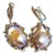 Bochic “Orient” Vintage Multi Sapphire & White Baroque Pearl Earrings Set In 18k For Sale