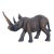 Mid 20th Century African Carved Wood Black Rhinoceros Sculpture For Sale