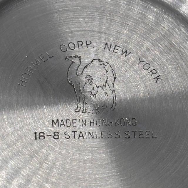 Silver Mid 20th Century Mid-Century Modern Stainless Steel Ice Bucket by Hormel Corp For Sale - Image 8 of 10