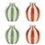 Kenneth Ludwig Chicago Striped Mini Bud Vase (Set of 4) For Sale - Image 4 of 4