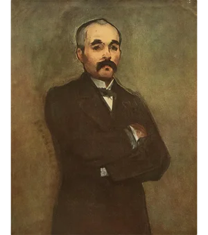 1949 After Edouard Manet "Portrait of Clemenceau" First Edition Parisian Full-Color Print