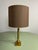 Hollywood Regency Brass Column Table Lamp attributed to Maison Jansen France, 1970s For Sale - Image 14 of 15