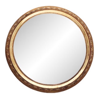 36" Large Gold Gilt Federal Acanthus Molding Wall Mirror For Sale