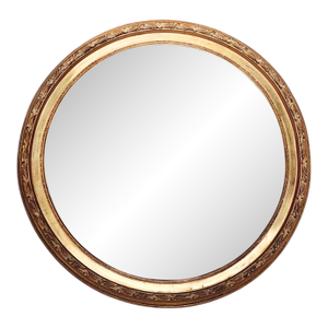 36" Large Gold Gilt Federal Acanthus Molding Wall Mirror