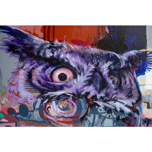 "Haut Firmament" is a captivating 2024 oil on canvas by Éric Robitaille, measuring 24 × 48 inches. This unframed painting...