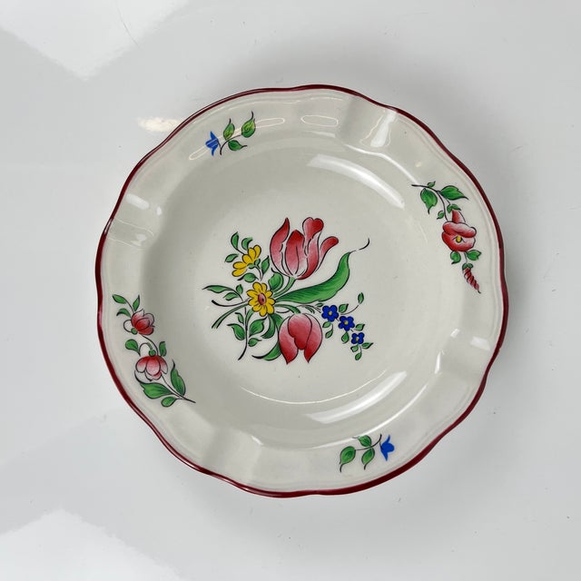 1980s Model Réverbère Ashtray with Rose Pattern from KG Lunéville, 1980s For Sale - Image 5 of 5