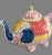 Crafted with an artist's touch, this Vintage Hand Painted Floral Whimsical Lucky Elephant Teapot is a delightful addition...